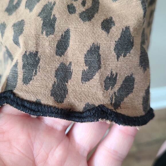 Karyn Seo Embroidered Floral Relaxed Shirt Sz Large Animal Print Tunic Cotton - Picture 6 of 12